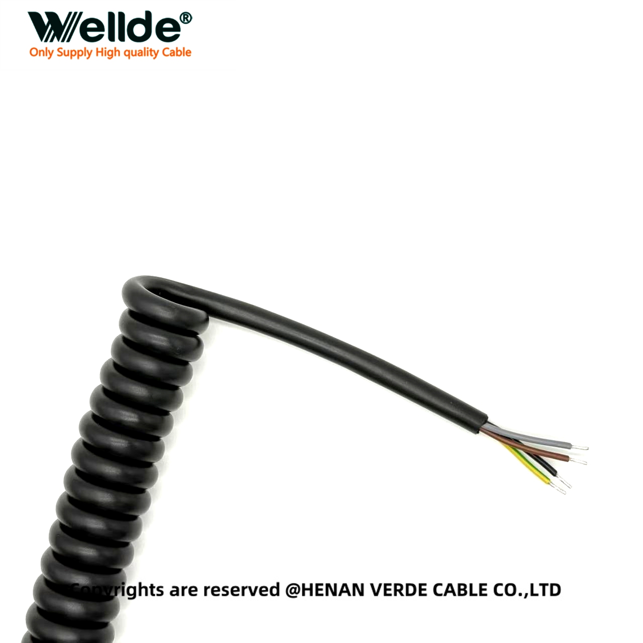 4x0.75mm² Retractable Spiral Cable