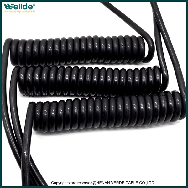 5 Core 0.12mm&sup2; PUR Coiled Cable Factory Direct Supply