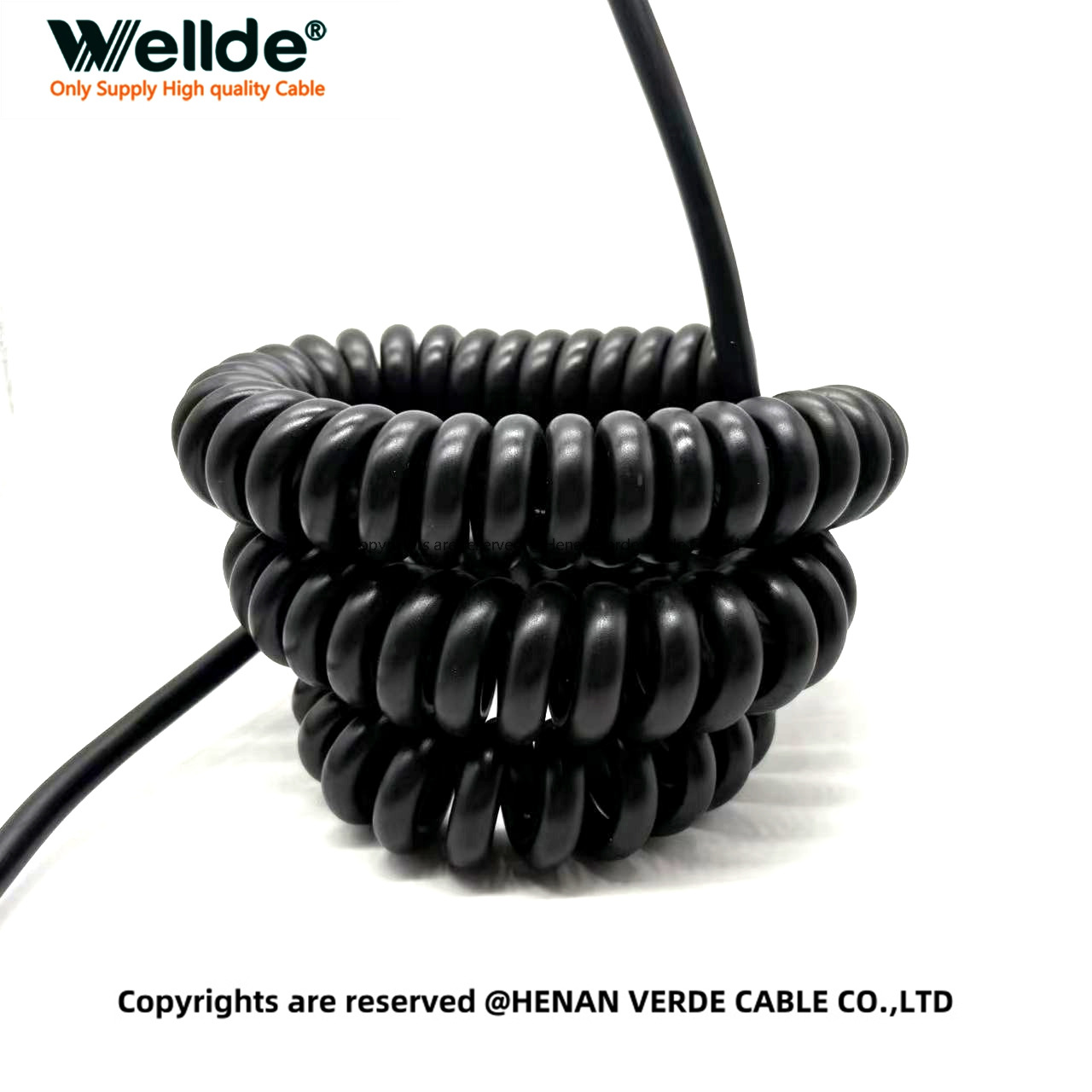 Spiral control cable for CNC and automation use