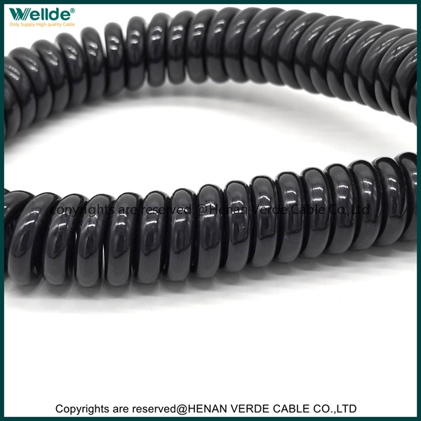 4 core spiral cable electric communication cable Outdoor Retractable Cable