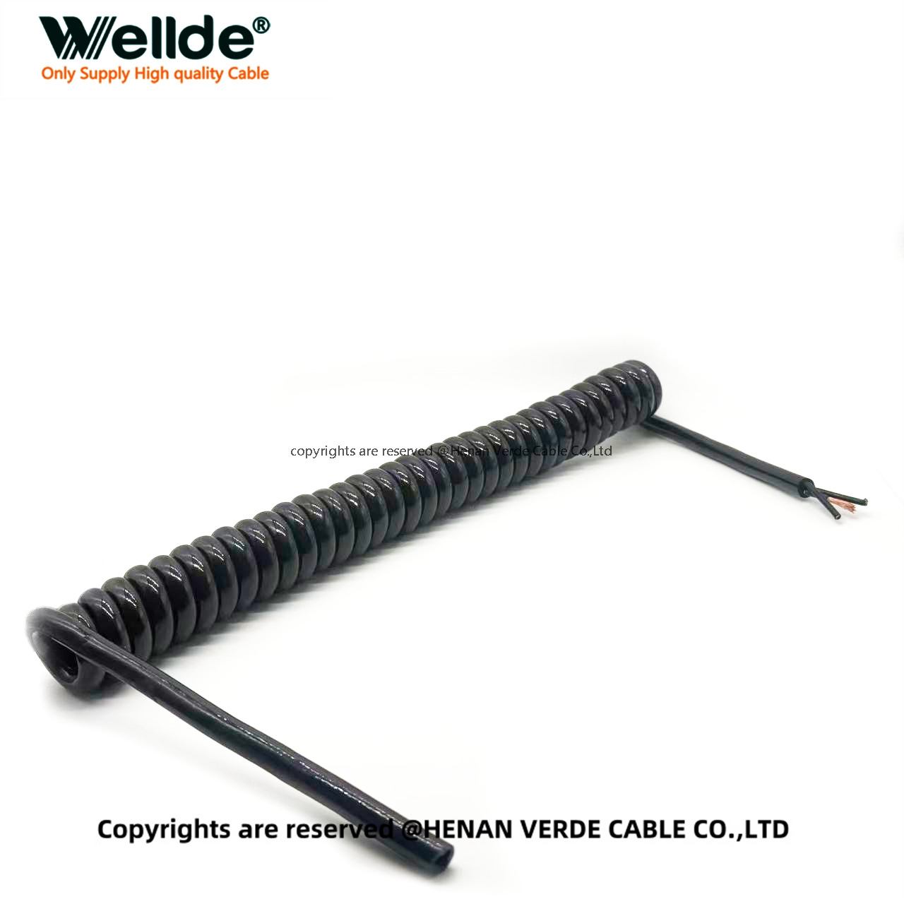durable spiral cable 3x2.5mm² for robotic applications