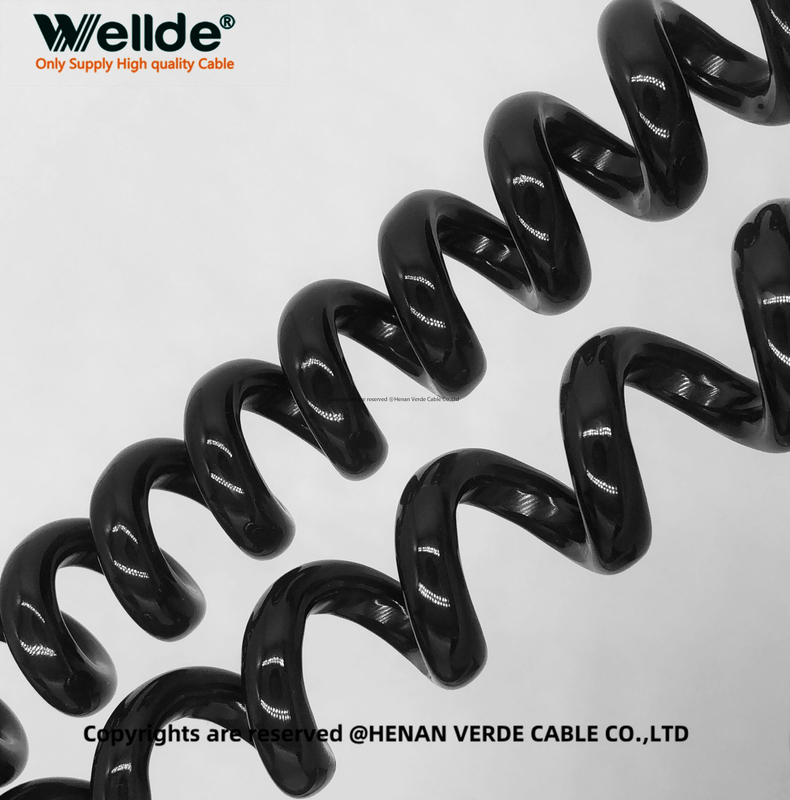 Shielded Spiral Power Cable 3 Core