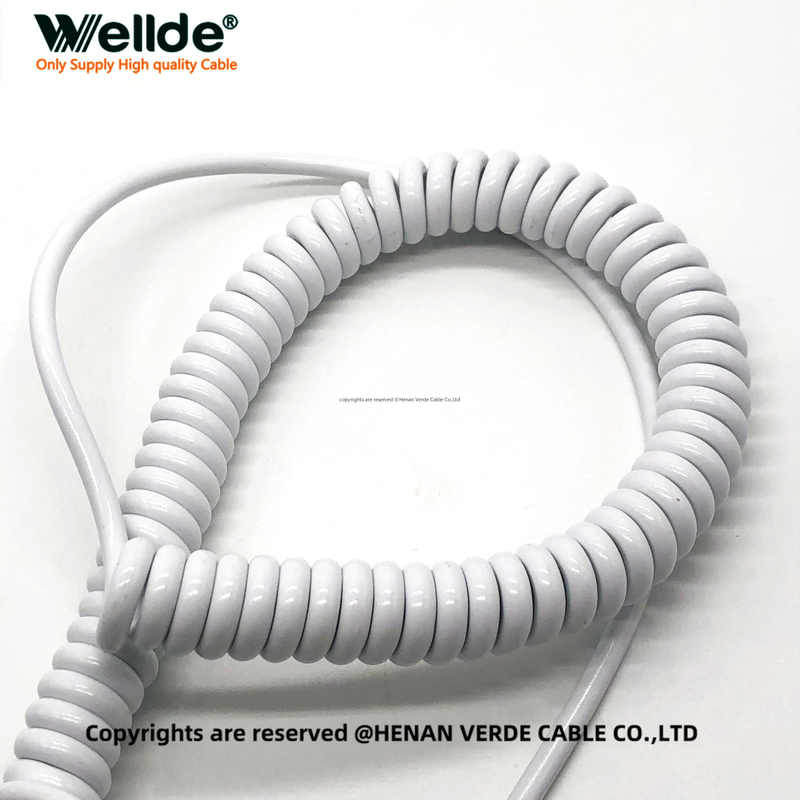 8 Core 28AWG Spiral Hose Cable