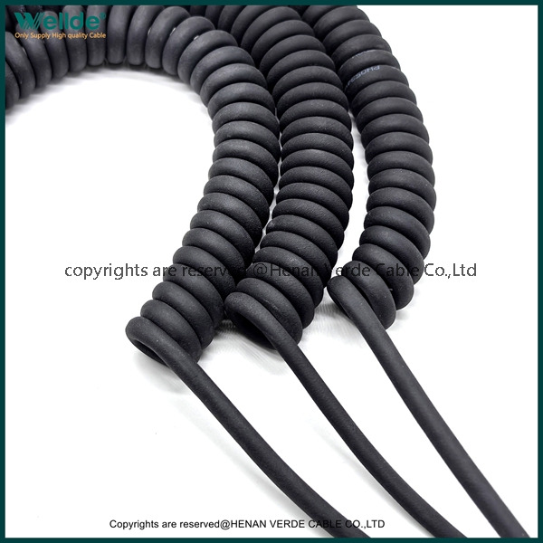 Spiral Cable high quality coiled cable for truck automotive extension curly coiled cable telephone copper cable