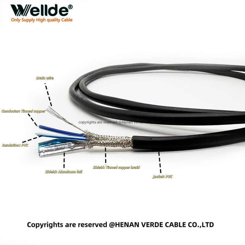 2 core 24 AWG twisted pair signal control cable for automation systems