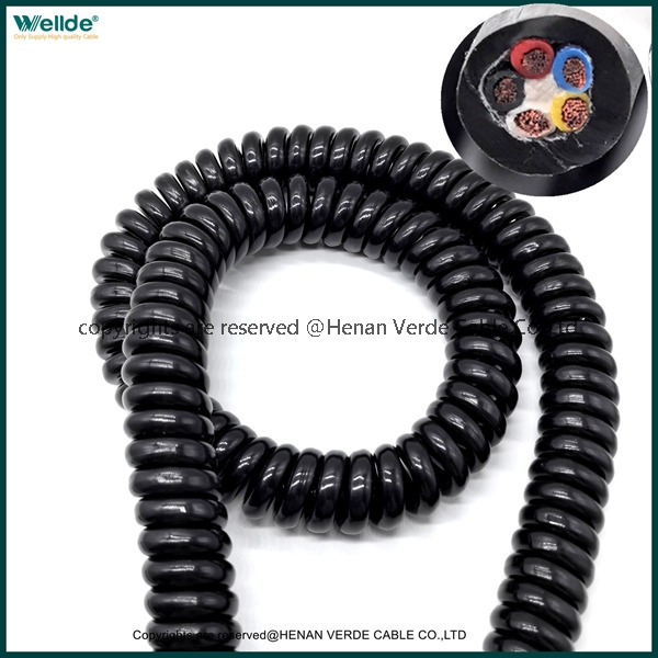 5 Core 1.0mm Coiled Spiral Cable High Quality Coiled Cable for Telephone
