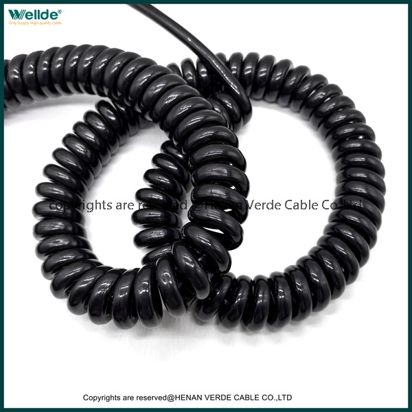 5 Core 1.0mm Coiled Spiral Cable High Quality Coiled Cable for Telephone