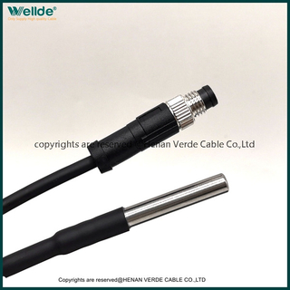 Temperature Probe M8 Connector Waterproof Stainless Steel Sensor Cable
