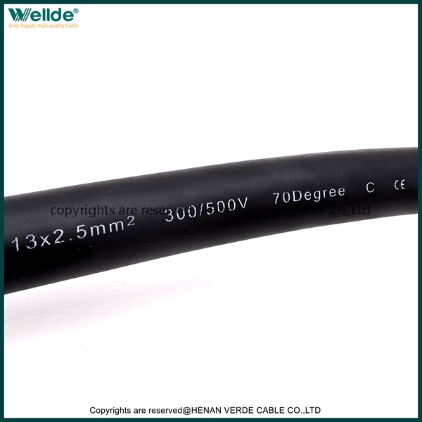 Flexible 13 Core Copper Control Cable 2.5mm&sup2; TPE Sheath CE Certified