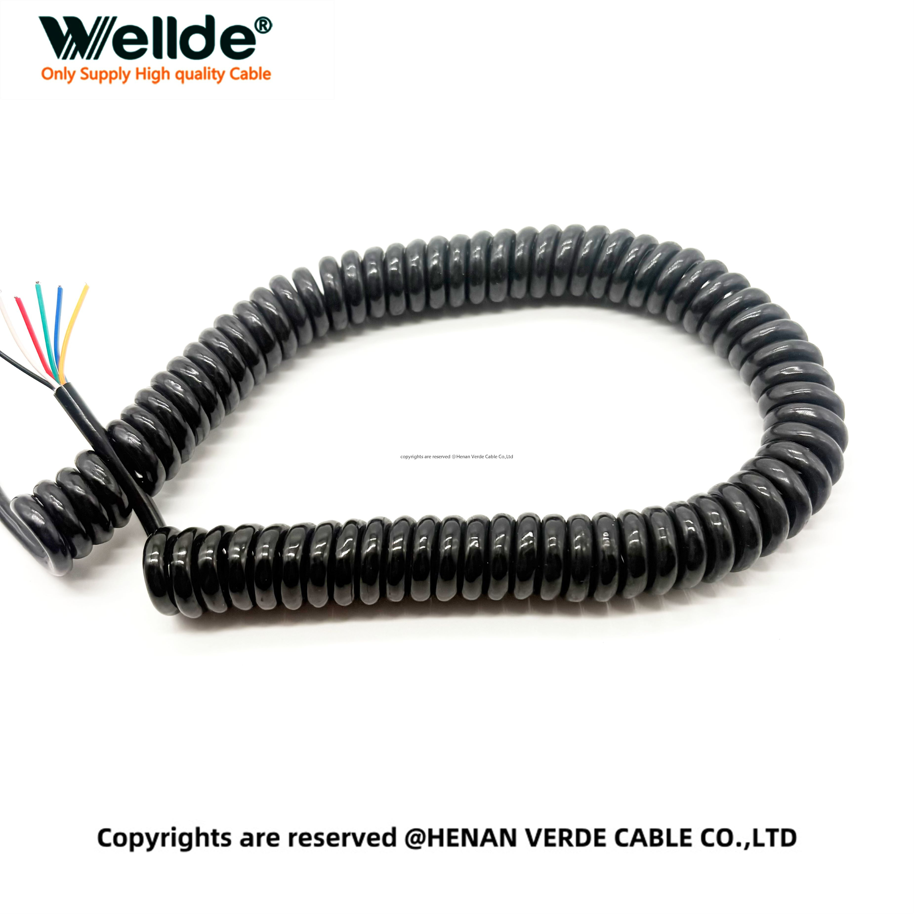Industrial spiral wire for stretching environments
