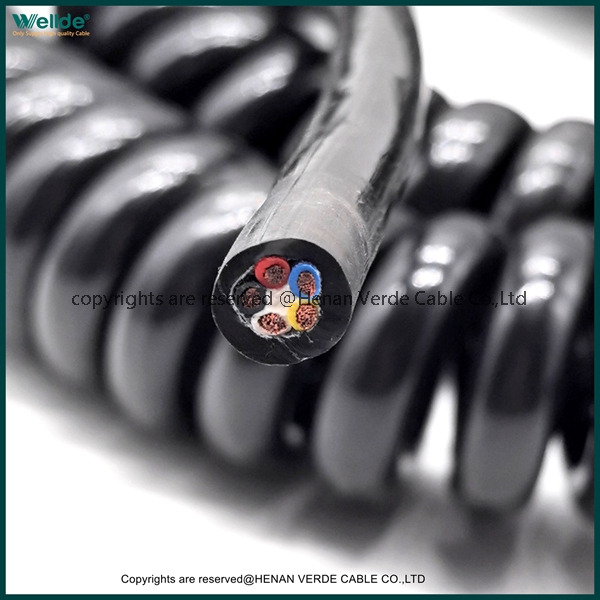 5 Core 1.0mm Coiled Spiral Cable High Quality Coiled Cable for Telephone